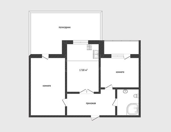 2-к квартира, 62 кв.м., улица Федюнинского, 30