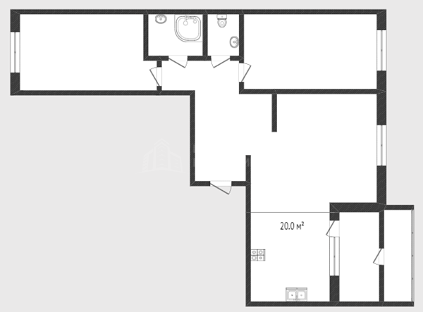 2-к квартира, 73 кв.м., улица Газовиков, 67