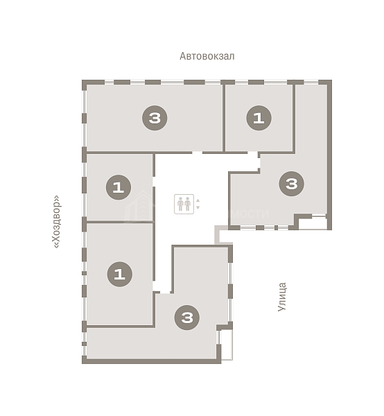 3-к квартира в новостройке, 76 кв.м.