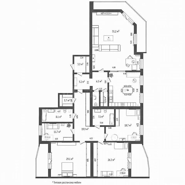 5-к квартира, 220 кв.м., улица Герцена, 82/1