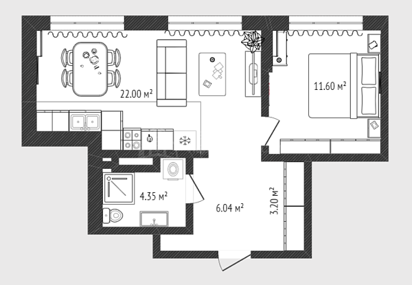 1-к квартира, 47 кв.м., улица Тимофея Чаркова, 91