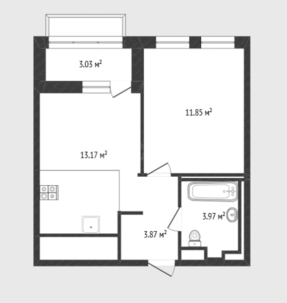 1-к квартира, 32 кв.м., улица Василия Малкова, 32