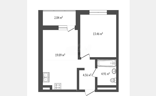 1-к квартира, 39 кв.м., улица Тимофея Чаркова, 28