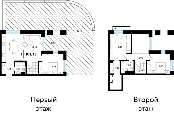 3-к квартира в новостройке, 101 кв.м., ул Малышева, 8