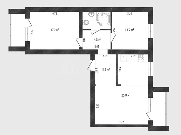 3-к квартира, 67 кв.м., микрорайон Мелиораторов, улица Мелиораторов, 8Ак1