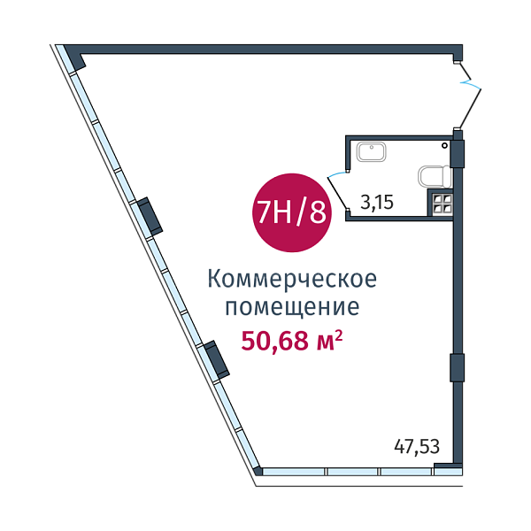 Квартира в новостройке, 50 кв.м., Тимофея Кармацкого, 17
