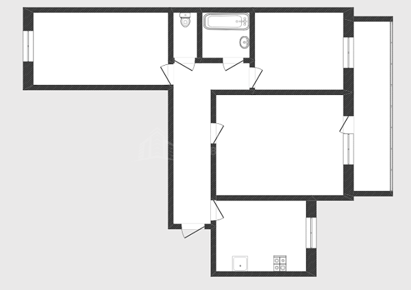 3-к квартира, 62 кв.м., улица Щербакова, 142к3