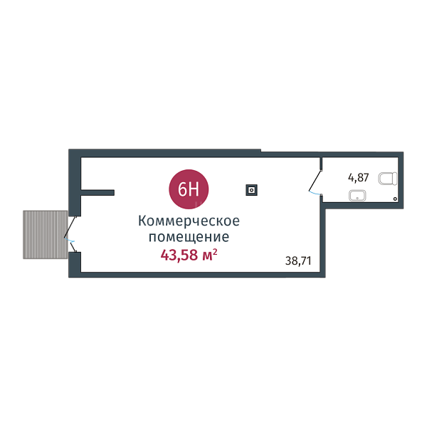 Квартира в новостройке, 43 кв.м., ул. Сергея Джанбровского,  д. 27, к. 1