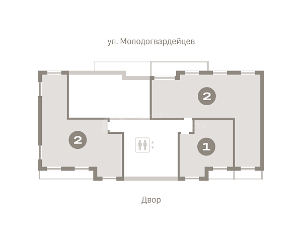 2-к квартира в новостройке, 81 кв.м.