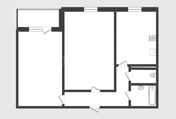 2-к квартира, 52 кв.м., улица Домостроителей, 16к3