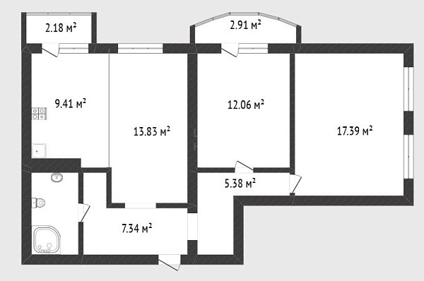 3-к квартира, 69 кв.м., микрорайон Антипино, Беловежская улица, 7к2