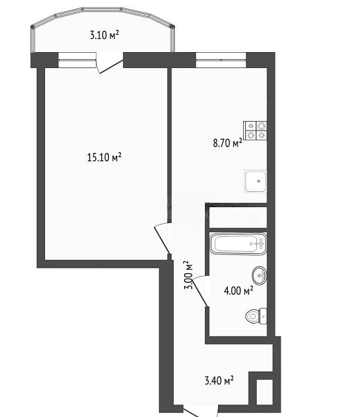 1-к квартира, 33 кв.м., улица Героев Космоса, 13к1