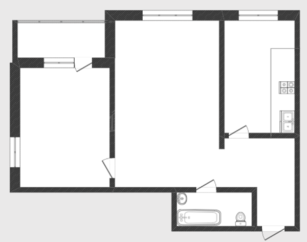 2-к квартира, 55 кв.м., улица Станислава Карнацевича, 4