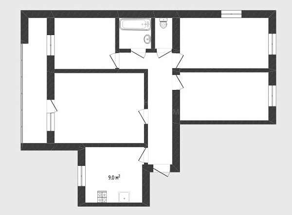 4-к квартира, 75 кв.м., Сосьвинская улица, 49