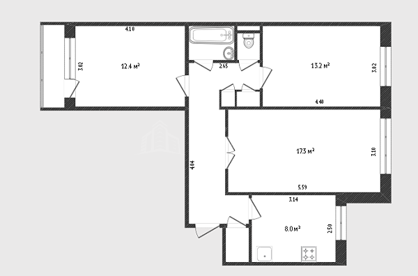 3-к квартира, 83 кв.м., Заречный проезд, 31