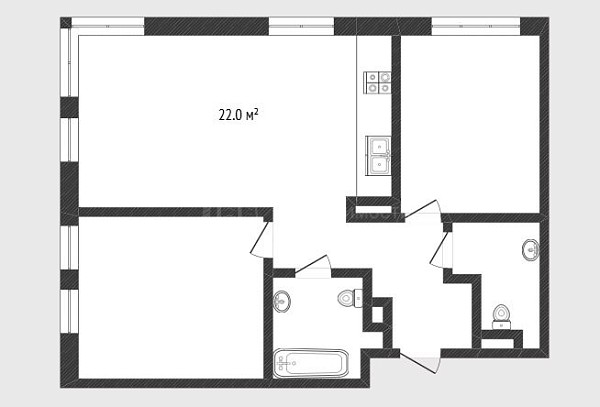 2-к квартира, 58 кв.м., улица Ю.-Р.Г. Эрвье, 38