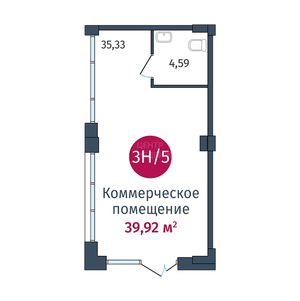 Квартира в новостройке, 39 кв.м., Тимофея Кармацкого, 17