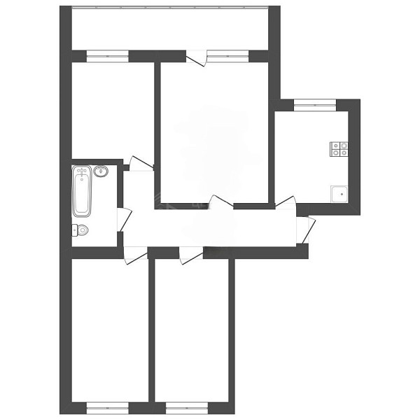4-к квартира, 73 кв.м., улица Ватутина, 6