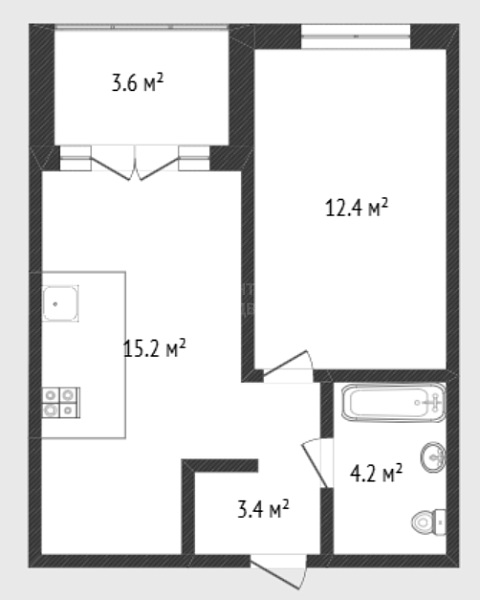 1-к квартира, 38 кв.м., улица Ильи Кургузова, 4