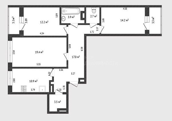 3-к квартира, 83 кв.м., улица Ю.-Р.Г. Эрвье, 30