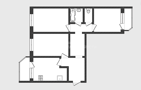 3-к квартира, 92 кв.м., улица Федюнинского, 60к2