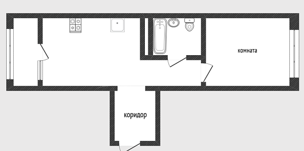 1-к квартира, 43 кв.м., микрорайон ДОК, Воронинская улица, 43