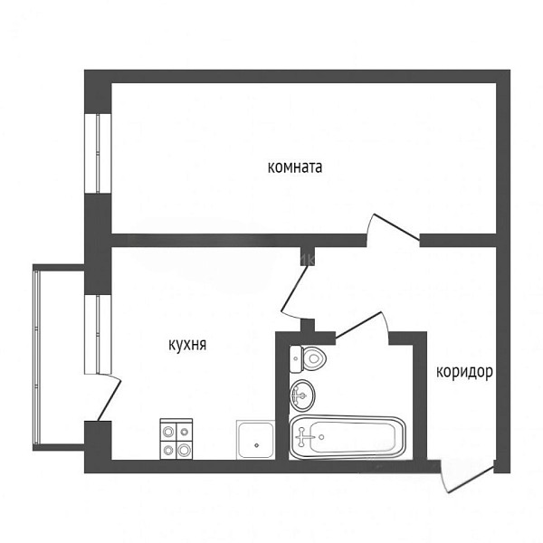 1-к квартира, 32 кв.м., Камчатская улица, 2/1