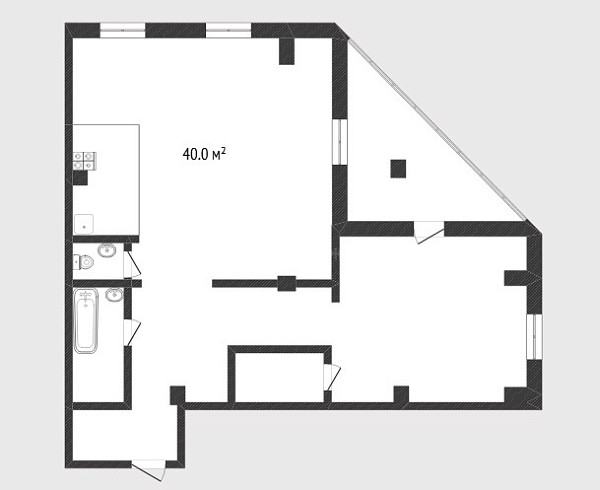 1-к квартира, 89 кв.м., улица Самарцева, 8