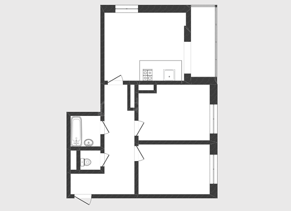 2-к квартира, 49 кв.м., улица Бориса Житкова, 2к2