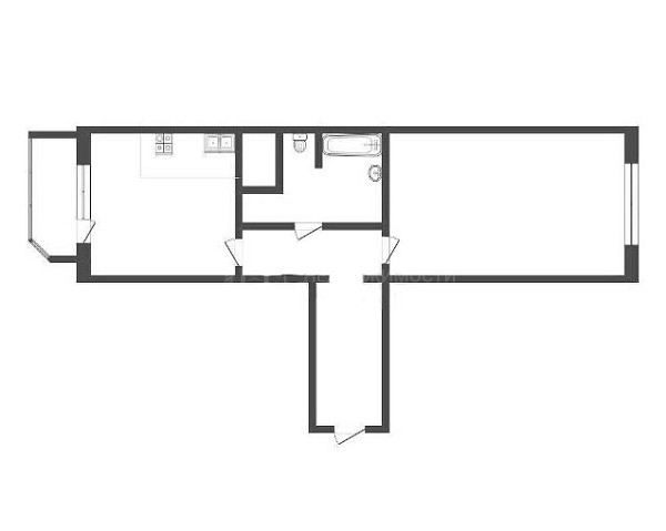 1-к квартира, 47 кв.м., улица Федюнинского, 58