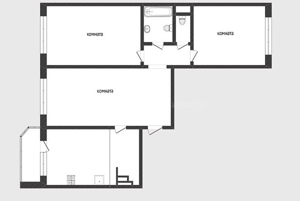 3-к квартира, 86 кв.м., улица Валентины Трофимовой, 9