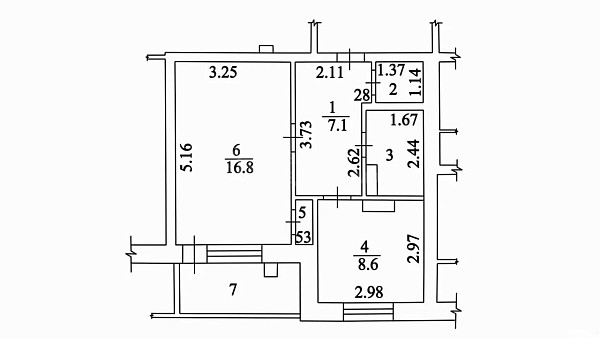 1-к квартира, 38 кв.м., Южная улица, 2