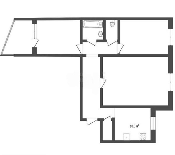 3-к квартира, 67 кв.м., улица Мельникайте, 128