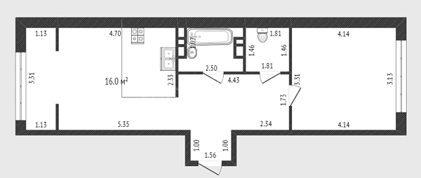 1-к квартира, 48 кв.м., улица Тимофея Чаркова, 87