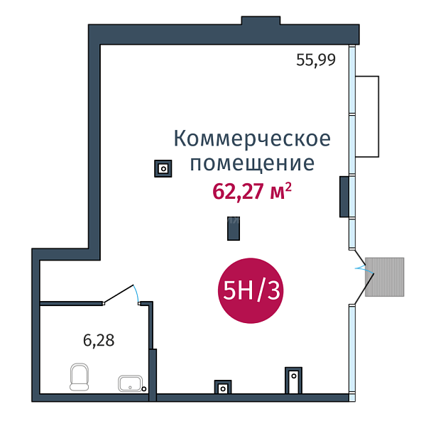 Квартира в новостройке, 62 кв.м., Тимофея Кармацкого, 17