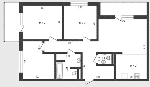 3-к квартира, 76 кв.м., улица Ю.-Р.Г. Эрвье, 30к4