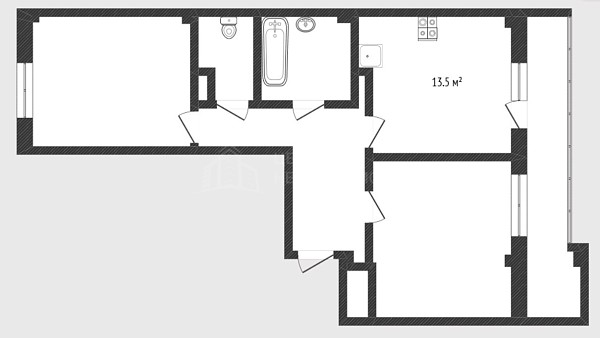 2-к квартира, 58 кв.м., улица Константина Посьета, 16