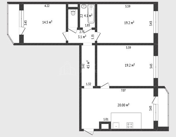 3-к квартира, 90 кв.м., Кремлёвская улица, 110к1