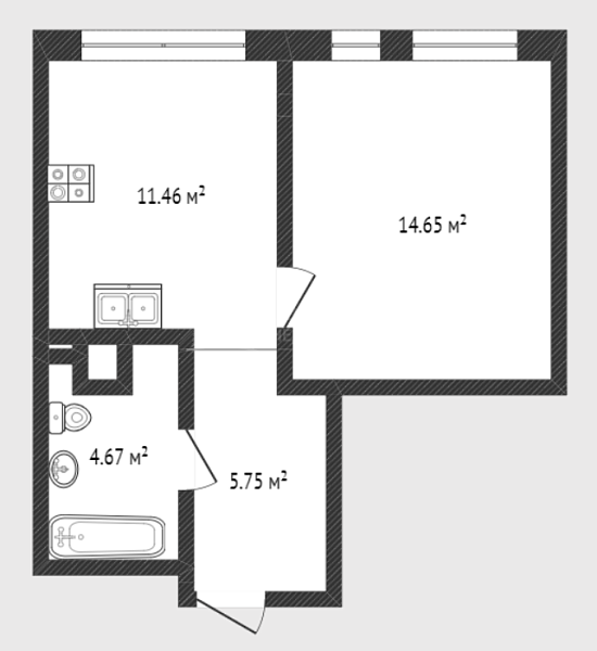 1-к квартира, 36 кв.м., улица Тимофея Чаркова, 91