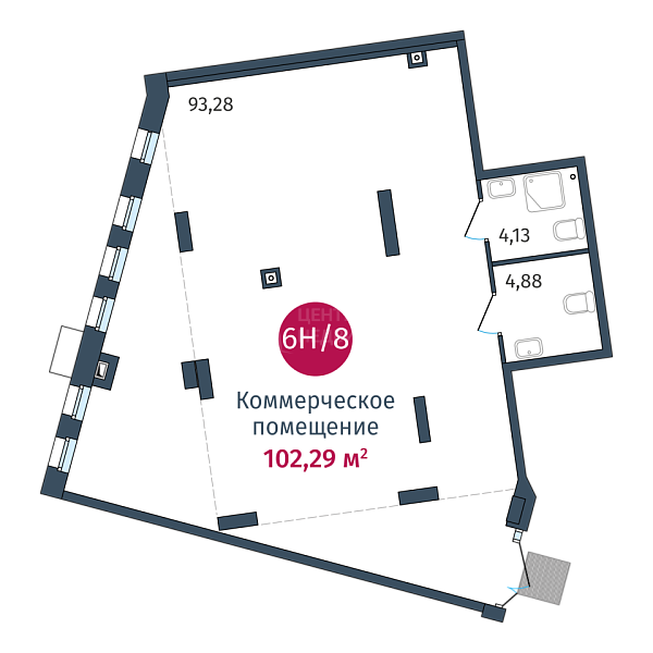 Квартира в новостройке, 102 кв.м., Тимофея Кармацкого, 17