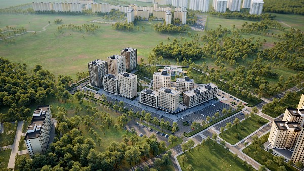 1-к квартира в новостройке, 40 кв.м.