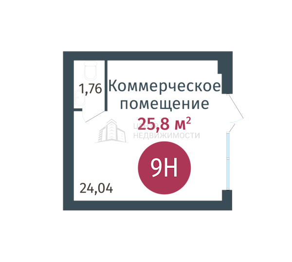 Квартира в новостройке, 25 кв.м., ул. Сергея Джанбровского,  д. 27, соор. 1