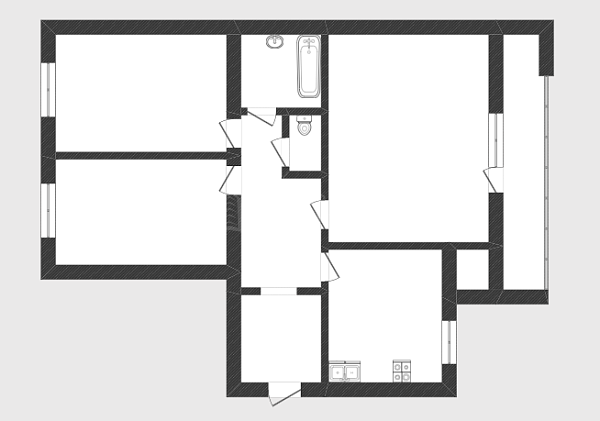 3-к квартира, 80 кв.м., улица Самарцева, 29