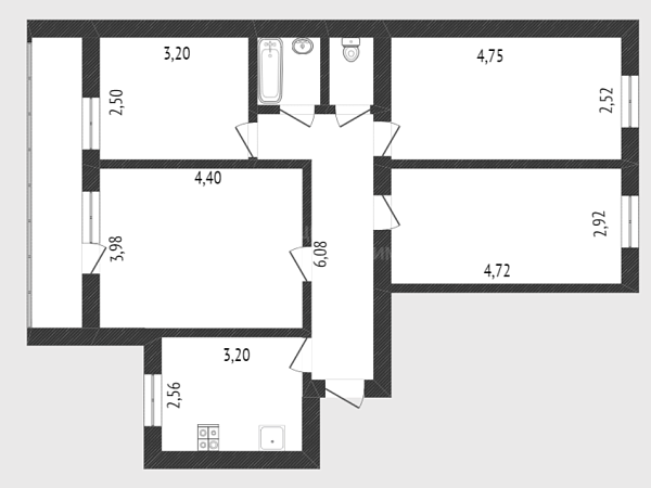 1-к квартира, 39 кв.м., улица Федюнинского, 15