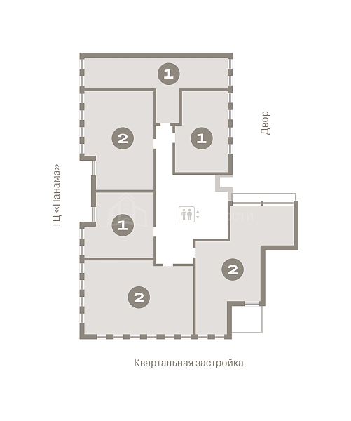 1-к квартира в новостройке, 43 кв.м.