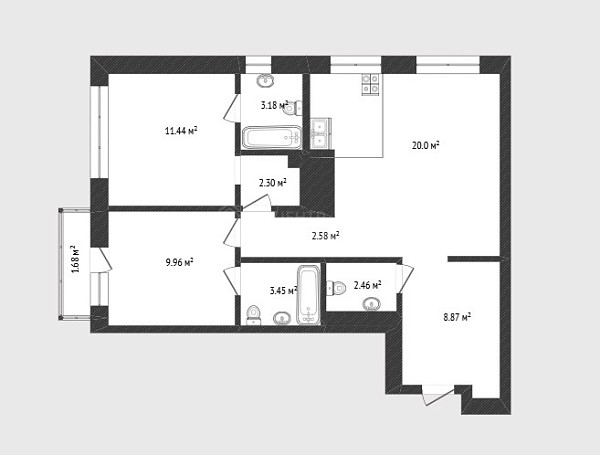 2-к квартира, 52 кв.м., микрорайон Тарманы, улица Малышева, 31к1
