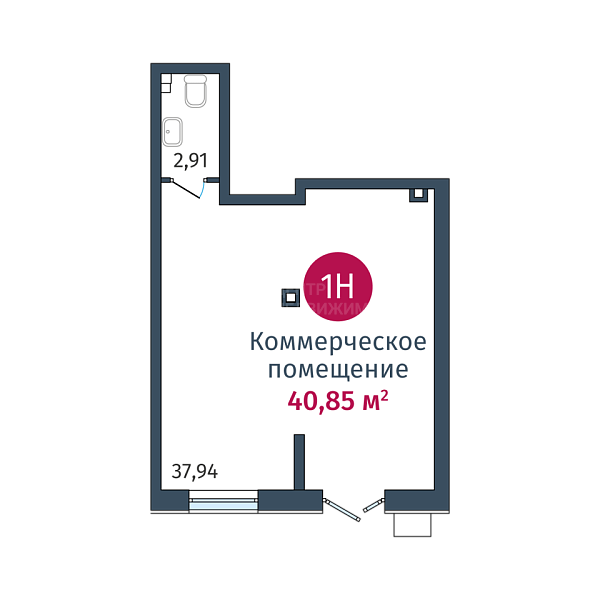 Квартира в новостройке, 40 кв.м., ул. Сергея Джанбровского, д. 27