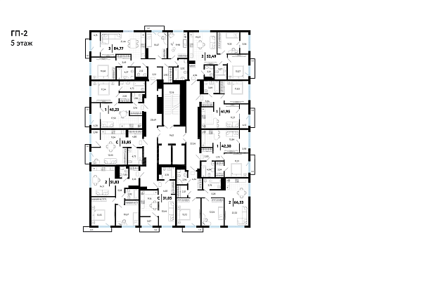 3-к квартира в новостройке, 85 кв.м.