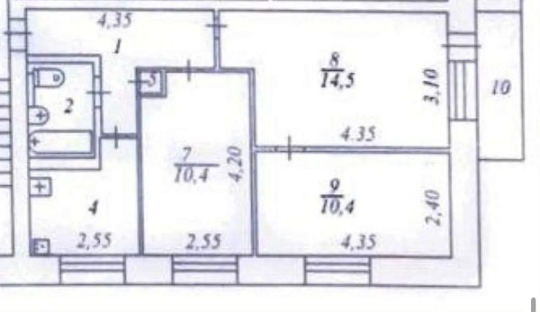 3-к квартира, 50 кв.м., улица Белинского, 6