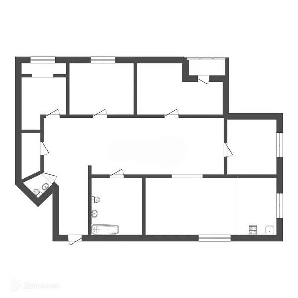 4-к квартира, 185 кв.м., 6-й микрорайон, улица Валерии Гнаровской, 5к1
